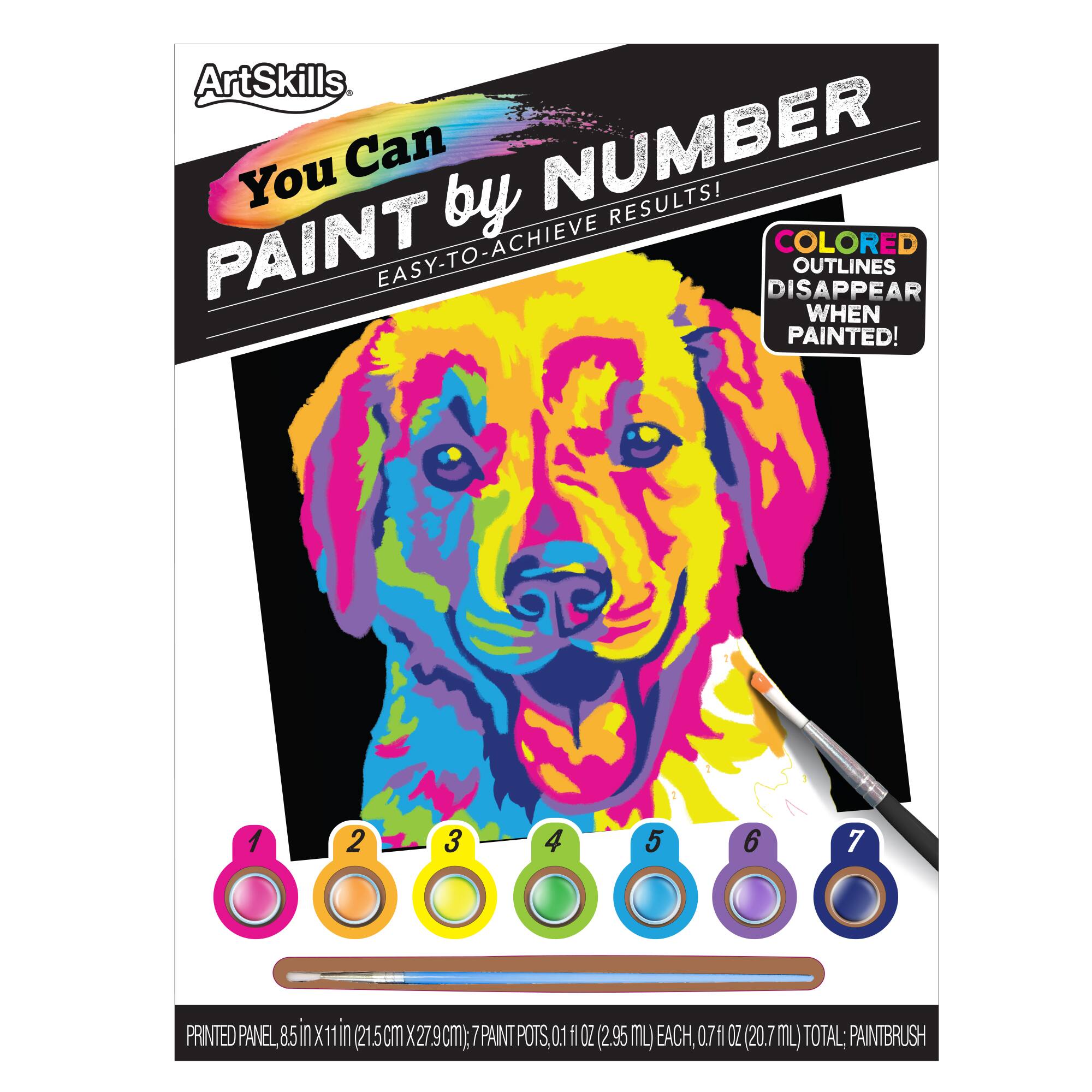 ArtSkills® 8.5" x 11" Puppy Paint by Number for Kids